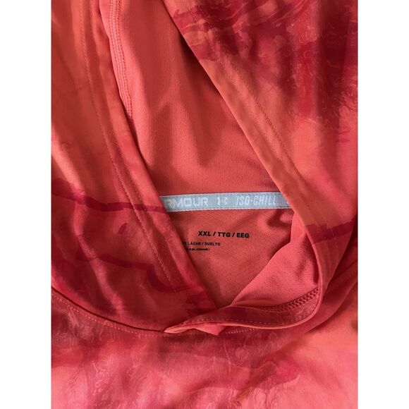 Under Armour Mens Red Lightweight Hunting Hooded Sweatshirt Pullover Size XL - Picture 3 of 3